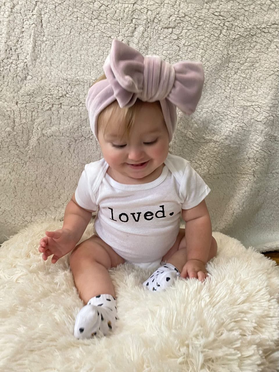 Loved Graphic Onesie® and Sock Set